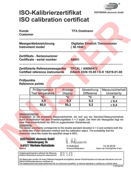 Actual product image TFA Digital insertion