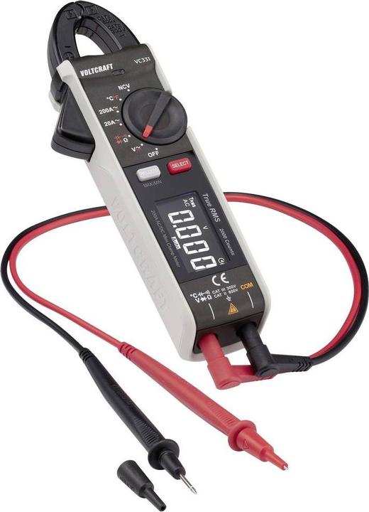 Produktbild Voltcraft VC-331 Stromzange CAT II 600 V, CAT III 300V Anzeige (Counts): 2000 (CAT II 600V, CAT III 300V)