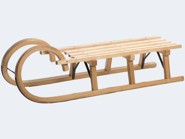 Image du produit Sirch Luge de montagne 115cm frêne siège latté naturel laqué.