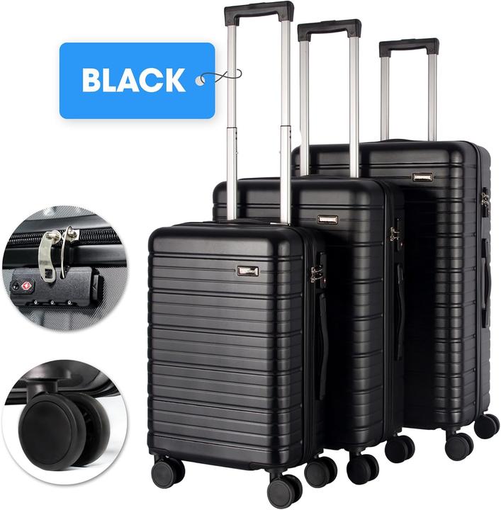 Produktbild StahlHaus 3-teiliges Hartschalenkoffer-Set (Handgepäck (bis 50l), M (50 - 90l), L (90 - 115l))