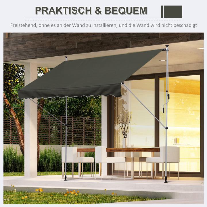 Produktbild Outsunny Klemmmarkise mit Faltarm (3 m)