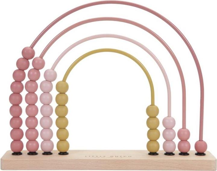 Image du produit Little Dutch Règle à calcul Abacus Arc-en-ciel Rose