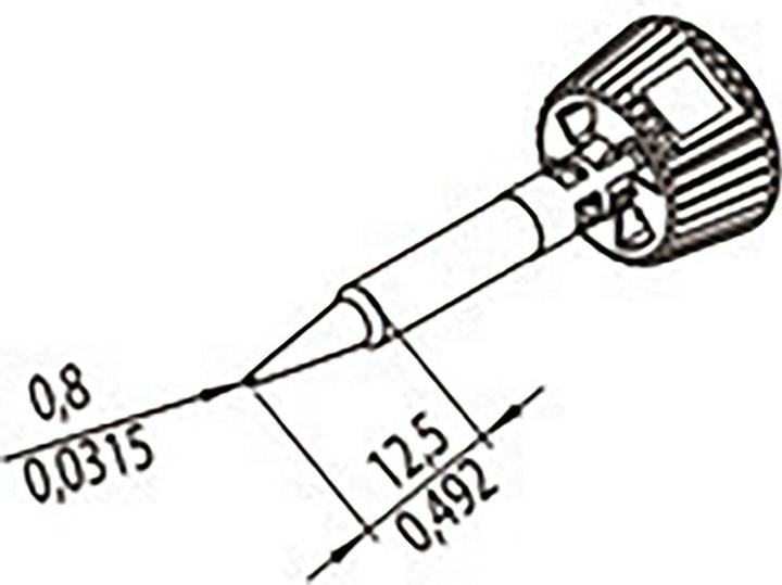 Produktbild 0142PDLF08L/SB Lötspitze Spitzen-Grösse 0.80 mm Inhalt 1 St. (Lötkolben)