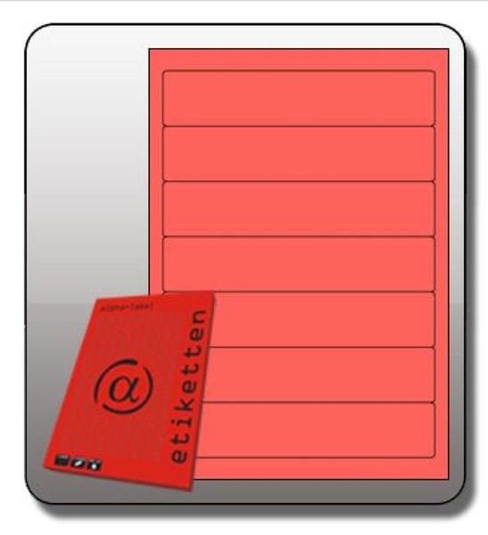 Produktbild Alpha-Label Rückenschild, selbstklebend, kurz/schmal, 190 x 38 mm, rot, 100 Blatt, 700 Etiketten