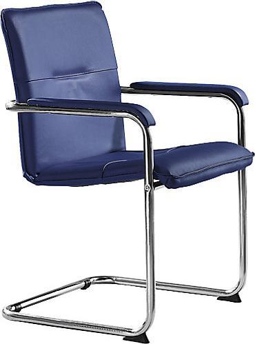 Immagine prodotto kaiserkraft Sedia a telaio oscillante con rivestimento in vera pelle