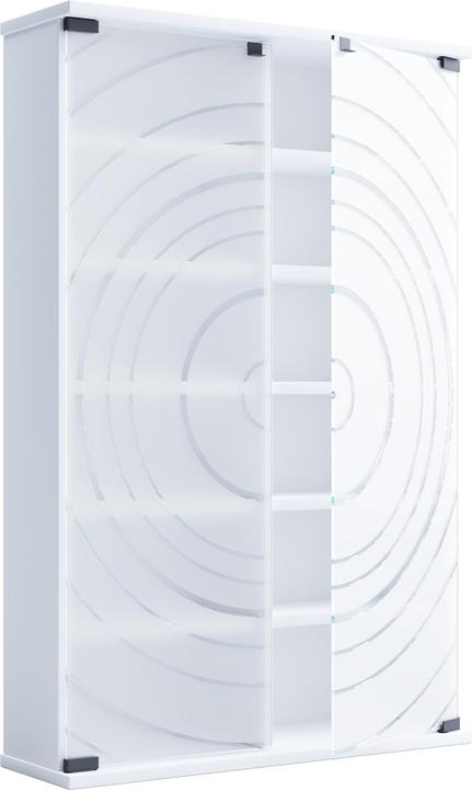 Actual product image VCM Holz CD DVD Stand Regal Glastür Tilano L (60 x 18 x 92 cm)