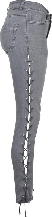 Actual product image Urban Classics Ladies Denim Lace Up Skinny Pants (29)