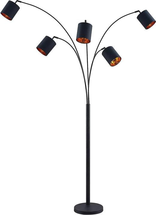 Produktbild Lindby Abiram Stehleuchte, schwarz/gold (E14)