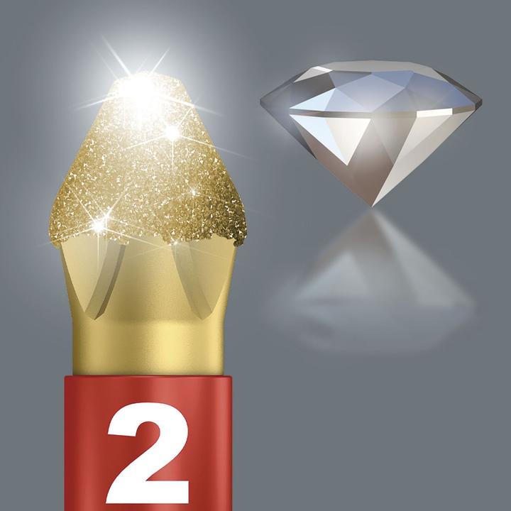Produktbild Wera Bit-Check 12 Diamond 1 (Kreuz Phillips PH M1, Kreuz Phillips PH M2, Kreuz Pozidriv PZ M1, Kreuz Pozidriv PZ M2)