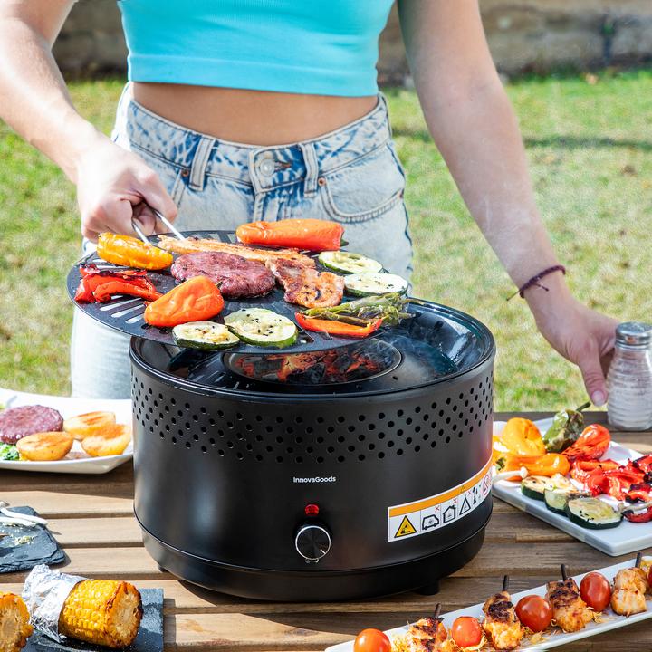 InnovaGoods Barbecue portable au charbon sans fumée CleanQ