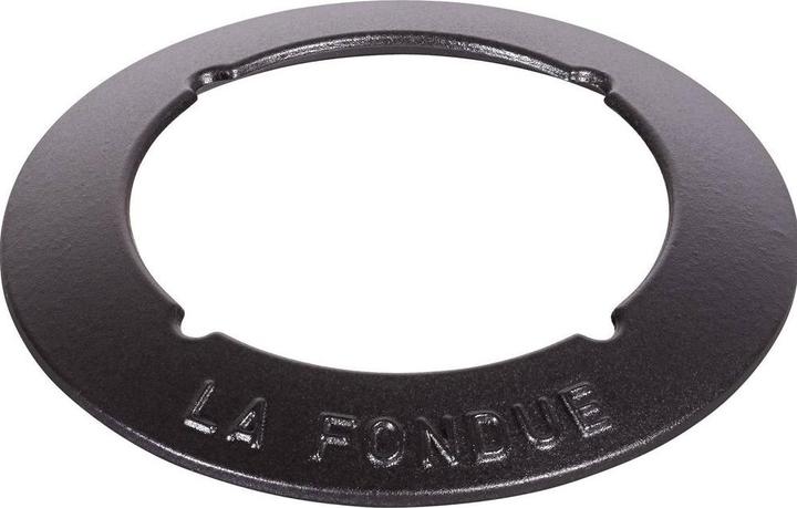 Produktbild Staub Fondue Set schwarz m. 2 Griffen, rund. 16 cm (Fondue Bourguignonne, Käsefondue, Fondue Chinoise)