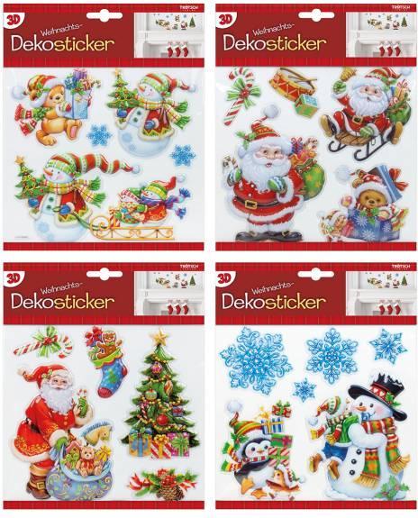Produktbild Magni TRÖTSCH Dekosticker Weihnachten 4fach sortiert
