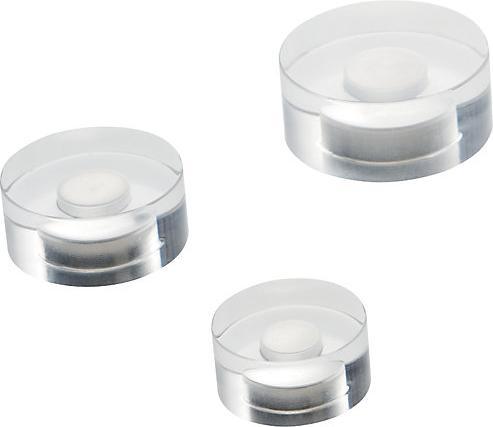 Actual product image Magnetoplan Designer magnet, for glass boards, pack of 12, Ø 20 mm, transparent. (12 x)
