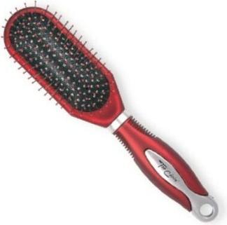 TOP Slim Burgundy Silver Hairbrush 62131-01