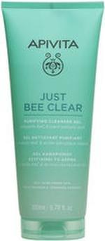 Apivita Just Bee Clear Reinigendes Reinigungsgel für fettige, zu Akne neigende Haut - 200 ml (Gel, 200 ml)