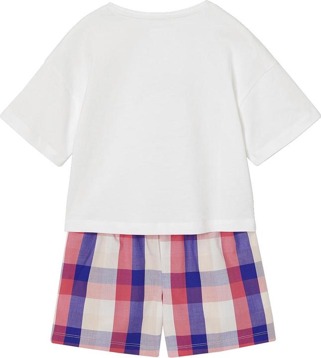 Vertbaudet Mädchen Sommer-Schlafanzug mit Katze und Popeline-Shorts