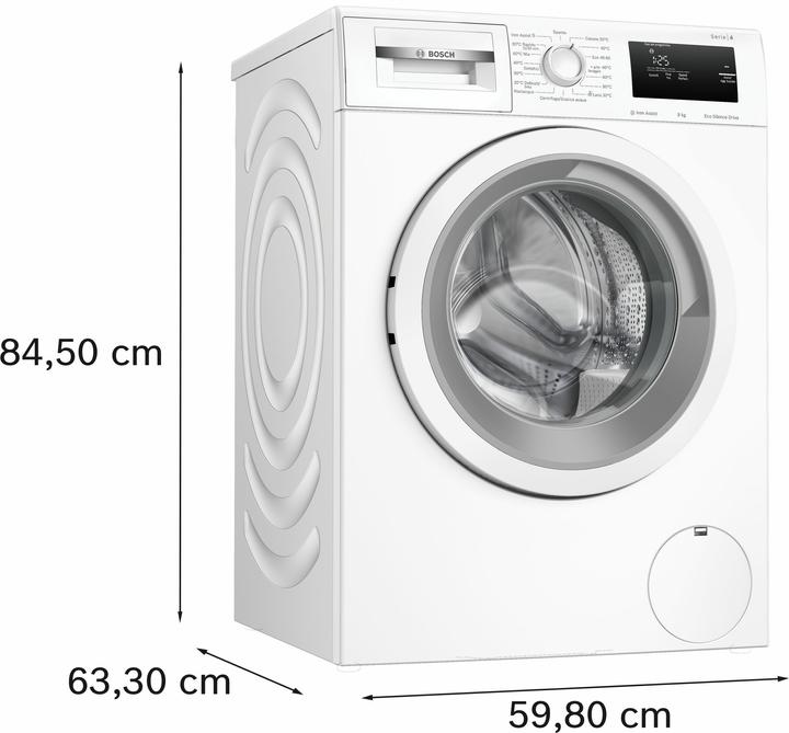 Produktbild Bosch Hausgeräte Bosch Serie 4 WAN24009II Frontlader-Waschmaschine 9 kg 1200 U/min Weiss (9 kg, Links)