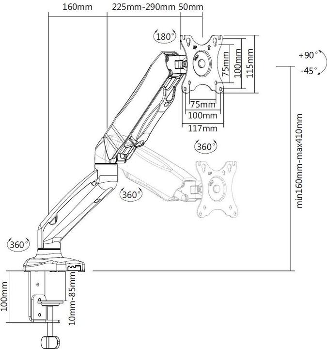 Image du produit equip Montage sur table (Tables, 27")