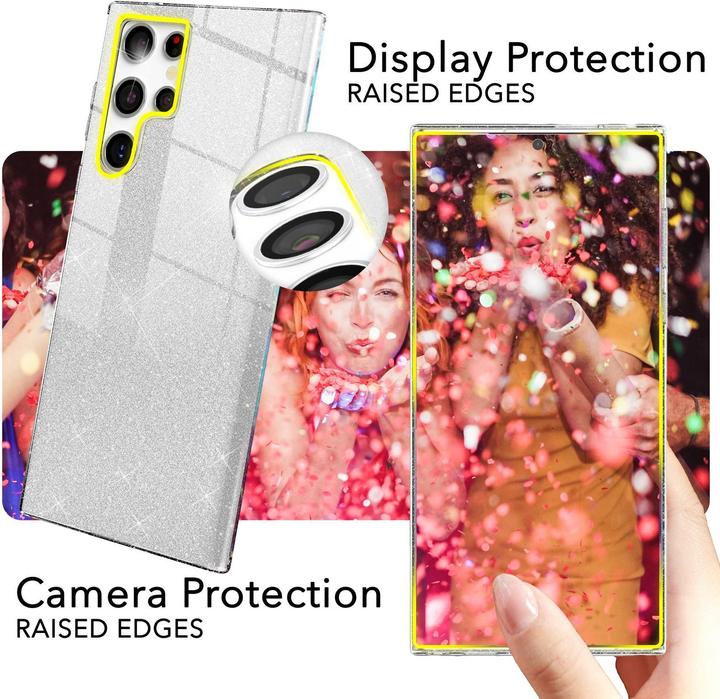 Actual product image Nalia Glitter hybrid cover (Samsung Galaxy S24 Ultra)