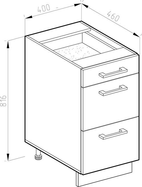 Produktbild Vicco Küchenunterschrank R-Line (40 x 46 x 81.5 cm)