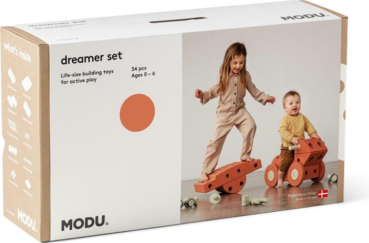 Actual product image Modu Dreamer Kit - Zachte blokken- 33 onderdelen - Open Ended speelgoed - Speelgoed 1 -2-3 jaar - Burnt O