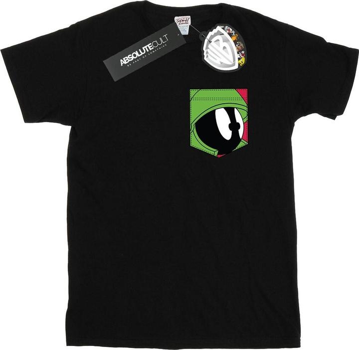 Looney Tunes Marvin The Martian Face Faux Pocket TShirt (S)