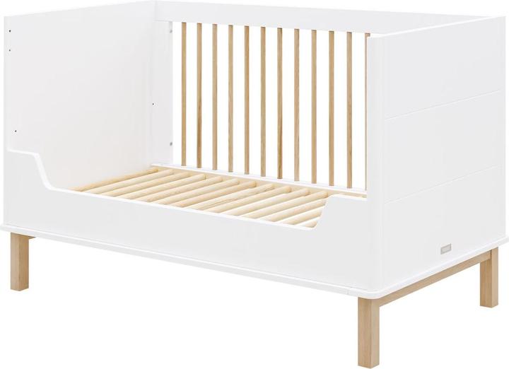 Produktbild Bopita Gitterbett 70x140 umbaubar Mika Weiss/Eiche (70 x 140 cm)