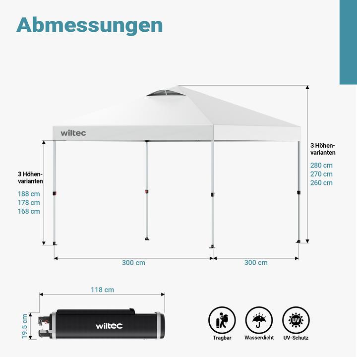 Actual product image Wiltec Pop up (300 cm, 300 cm)