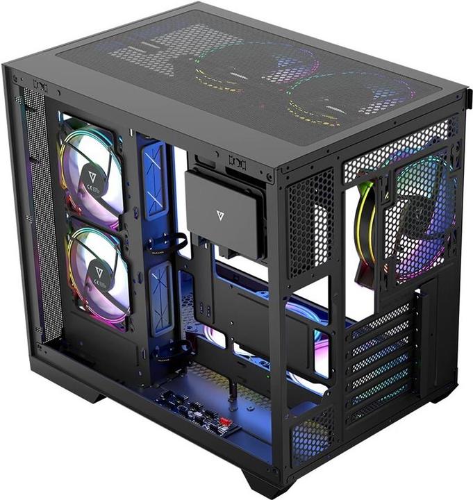 Actual product image Modecom Obudowa Volcano Panorama Apex ARGB 7F czarna (AT-PANORAMA-7F-ARGB-10-000000-0002) (ITX, ATX, mATX)