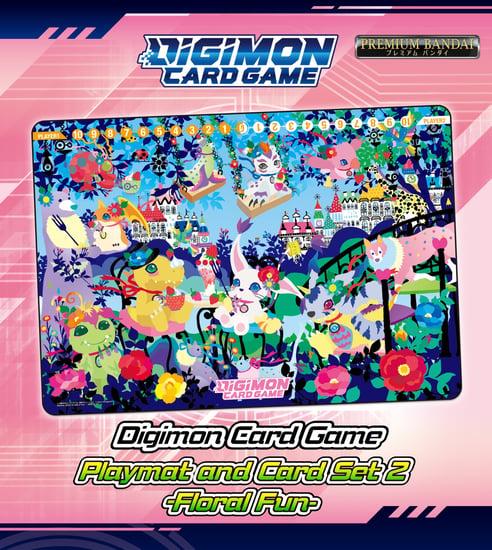 Produktbild Digimon Playmat and Card Set 2 Floral Fun (PB-09) - Card Game - EN (Englisch, Booster Pack)