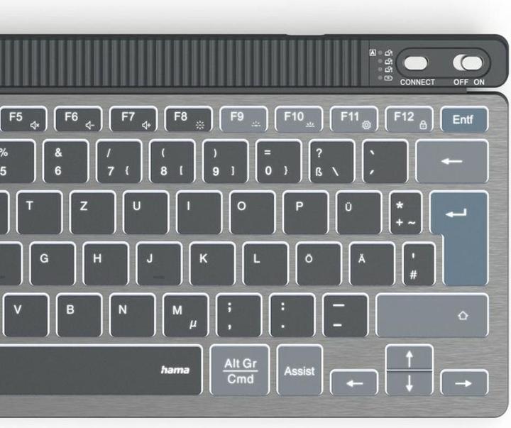 Actual product image Hama WK-700 Keyboard wireless grey (DE, Wireless)
