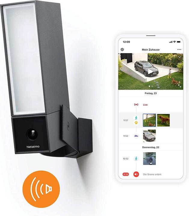 Image du produit Netatmo Caméra extérieure avec sirène + caméra intérieure Bundle (1920 x 1080 Pixels)