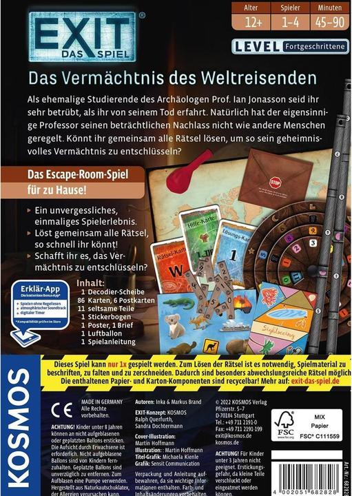 Actual product image Kosmos Exit - The Game: The Legacy of the World Traveler (German)