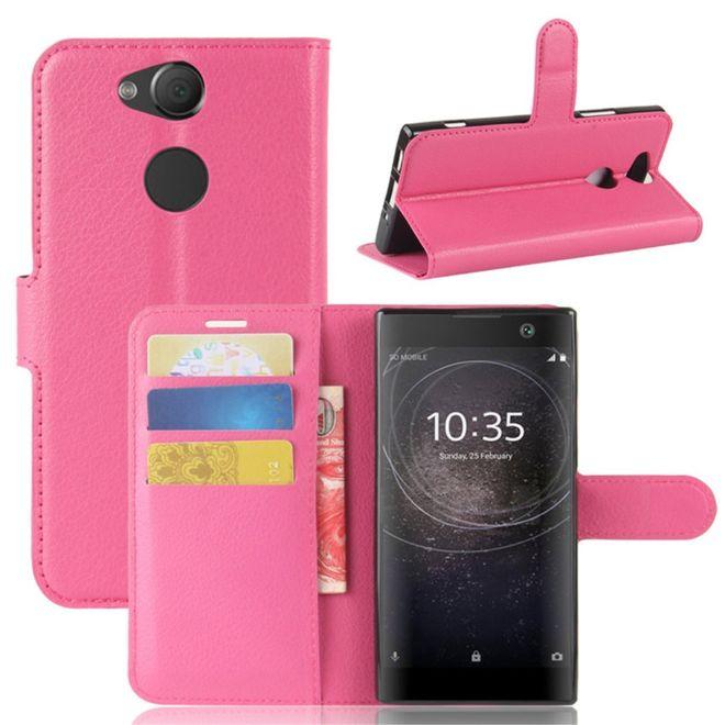 Actual product image MU Classic Leather cover with litchite texture (Sony Xperia XA2)