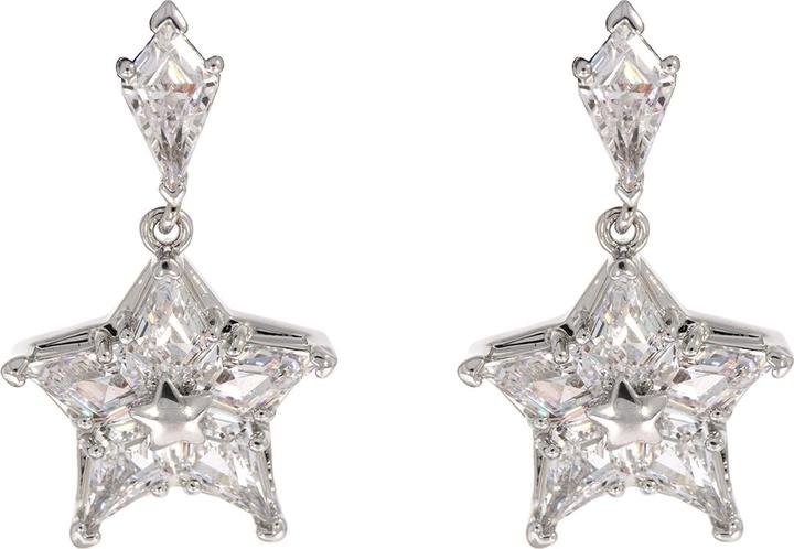 Actual product image Swarovski Stella earrings - silver (Rhodium-plated metal)