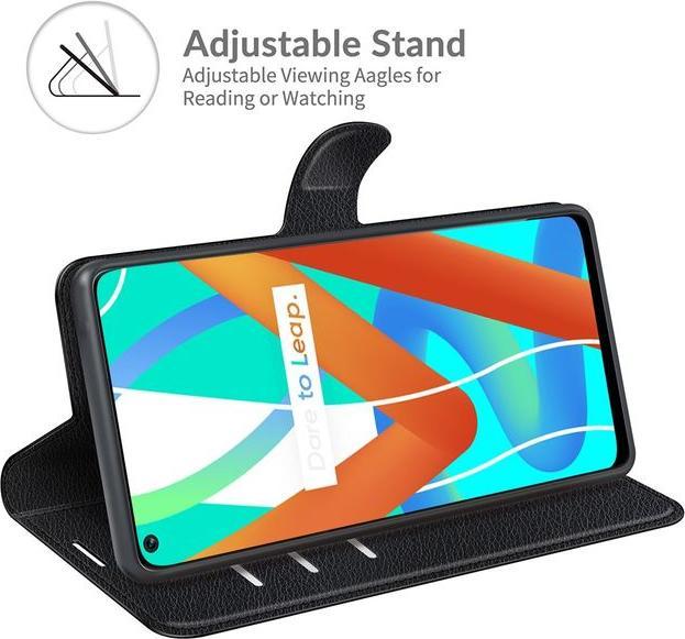 Actual product image MU Classic Litchi Leather Bookcover Series (Realme 8 5G)