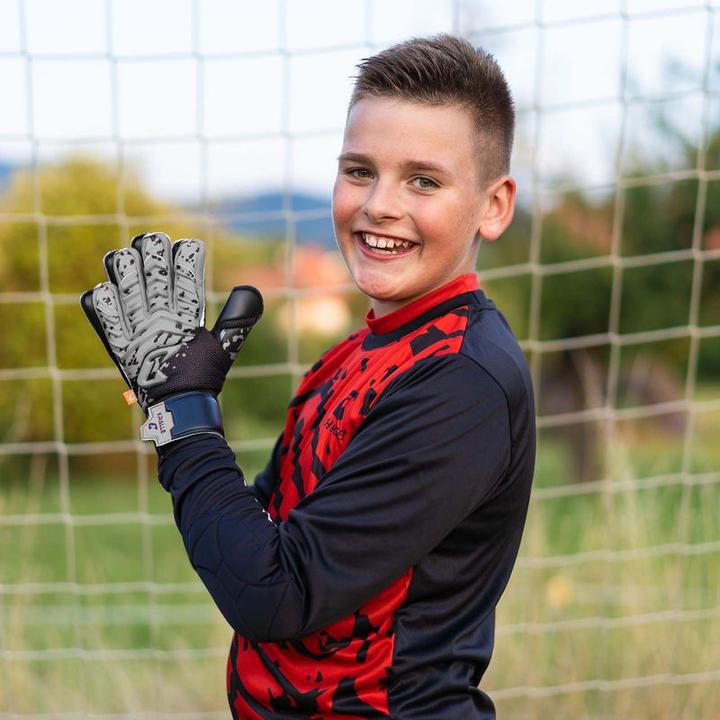 Produktbild Catch & Keep Fussballhandschuhe Kralle Splash Gr. 6 Grau Torwart Keeper Goalie Handschuhe (6)