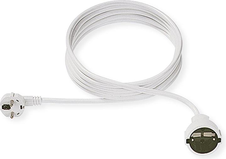 Produktbild Bachmann Schuko-Verlängerungskabel, 230VAC, weiss 5m (5 m, CEE 7/5, CEE 7/7)