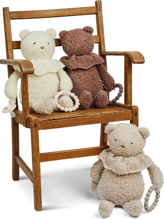 Actual product image Smallstuff Activity bear, bouclè merino wool, rose brown - (40006-03) (Plush toy dog)