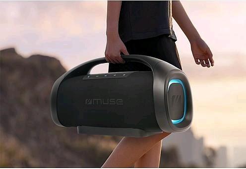 Image du produit Muse Enceinte portable Bluetooth Splash Proof, noir (10 h, Fonctionnement sur batterie)