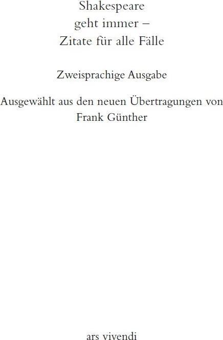 Image du produit Shakespeare geht immer - Zitate für alle Fälle - zweisprachige Ausgabe (Allemand, 2022)