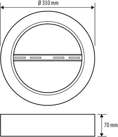Produktbild Esylux Aufbaurahmen ws Zubehör Alu Ř225mm EO10300899