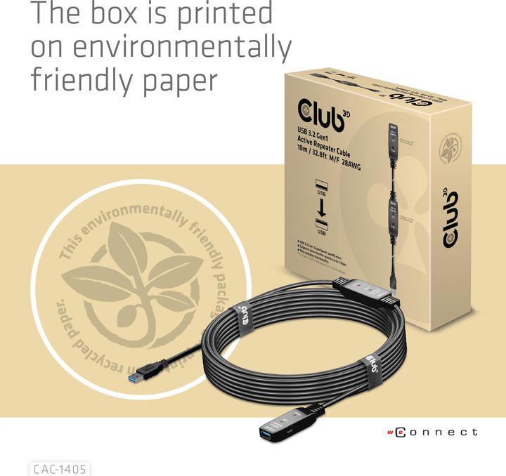 Produktbild Club 3D USB A – USB A (10 m, USB 3.2)