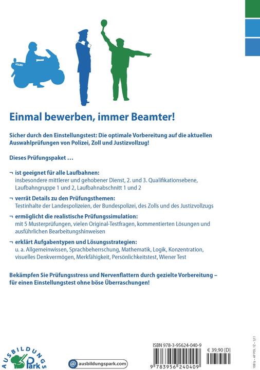 Produktbild Der Einstellungstest / Eignungstest zur Ausbildung bei Polizei und Zoll (Deutsch, Marcus Mery, Kurt Guth, 2022)