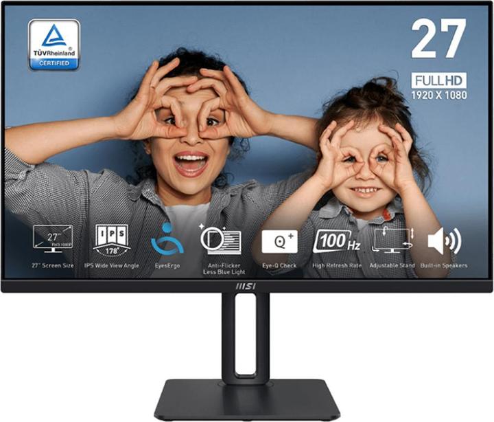 Actual product image MSI PRO MP275PDE 27" IPS black (1920 x 1080 pixels, 27")