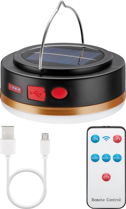 Goobay LED-Solar-Campinglampe mit Akku