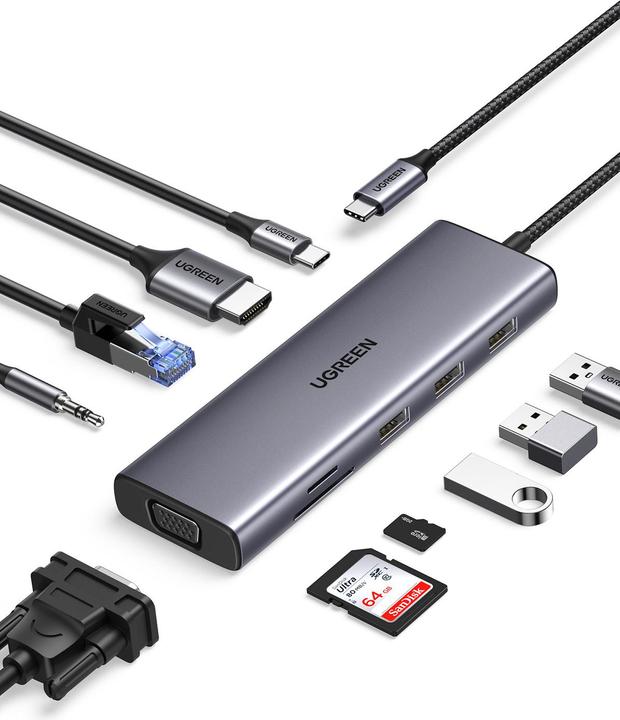 Actual product image Ugreen Hub (USB-C, 10 Ports)