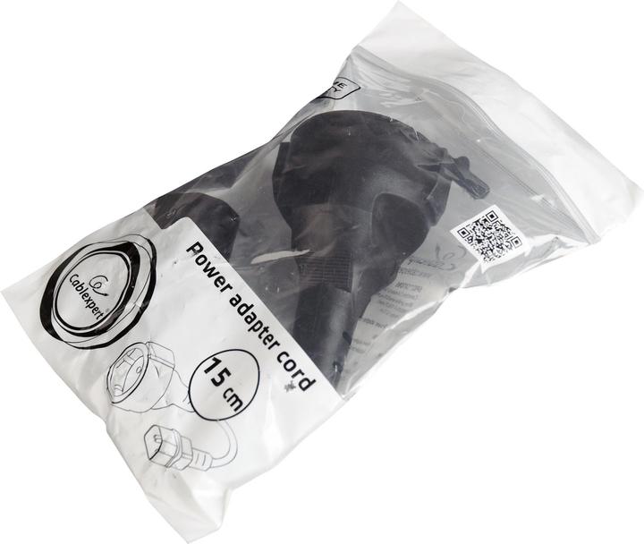 Produktbild Gembird power adapter cord C14 male -> schuko female (0.15 m, CEE 7/4)