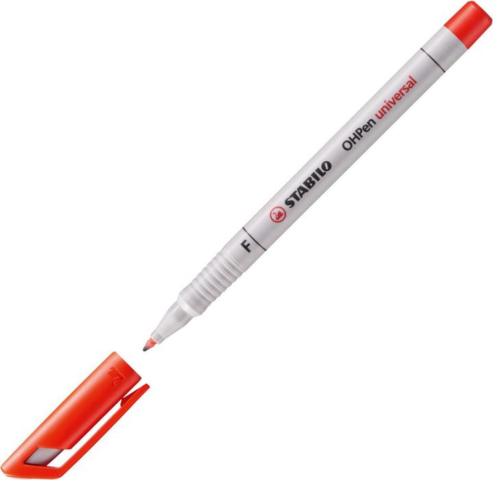 Actual product image STABILO 10 OHPen universal markers red 0.7 mm non-permanent (Red, 0.70 mm, 1 x)