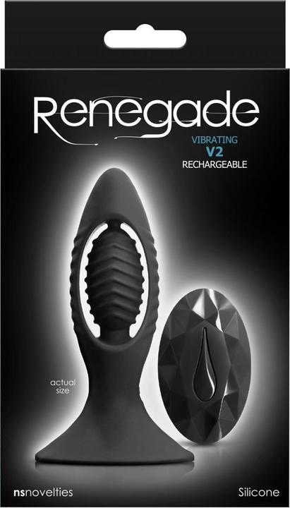 Actual product image NS Novelties Renegade by V2 Buttplug black